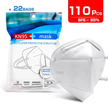 

110pcs Adult Masks 4 Layers Fine Air Filter 95% Filtration Dust Face Mask Personal Protect Home Health Care mascarillas In Stock