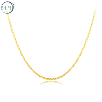

18k pure gold necklace rose white gold color gold jewelry exquisite high-end box set chain women pendant jewelry rope gifts