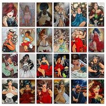 

New DIY Diamond embroidery Fat lady woman Full Diamond painting mosaic picture Cartoon Sexy Beauty cross stitch Home decor E110