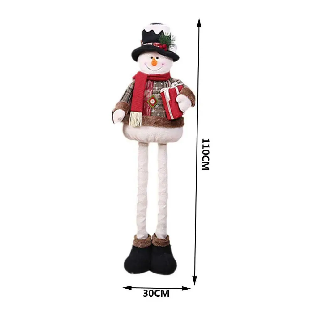 Santa Claus Snowman Reindeer Christmas Tree Decorations Chrismas Toys Christmas Decorations for Doll Window Decor - Цвет: Snowman