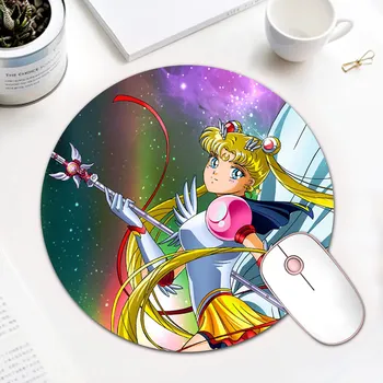 

Sailor Moon Round Computer Carpet Mice Mat Mouse Pad Mousepad Anti Slip for Home Office PC Gaming LOL Overwatch CS GO