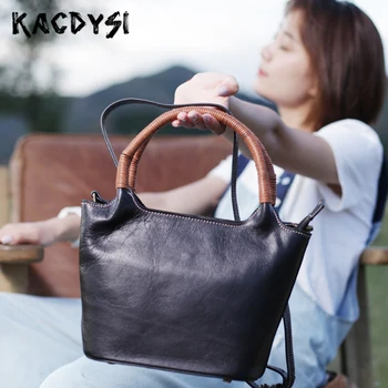 

100% Real Leather Handmade Cowhide Women Handbags Modern Stylish Girls Tote Purse Designer Luxury Cross Should Bag Messenger Bag