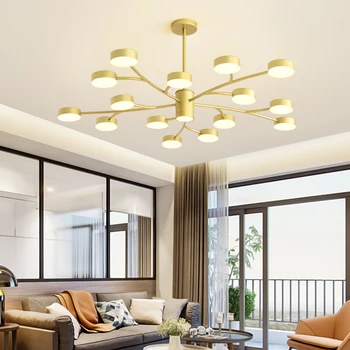 

Nordic Modern LED Chandelier Acrylic Gold LED Chandelier Living Room Chandelier Bedroom Chandelier Dining Room Chandelier Iron