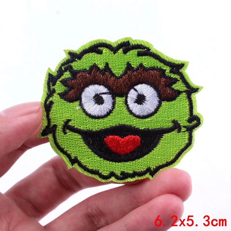 DIY Улица Сезам патч, вышитые патчи для одежды, железные нашивки на одежду, нашивки аниме Элмо печенье монстр