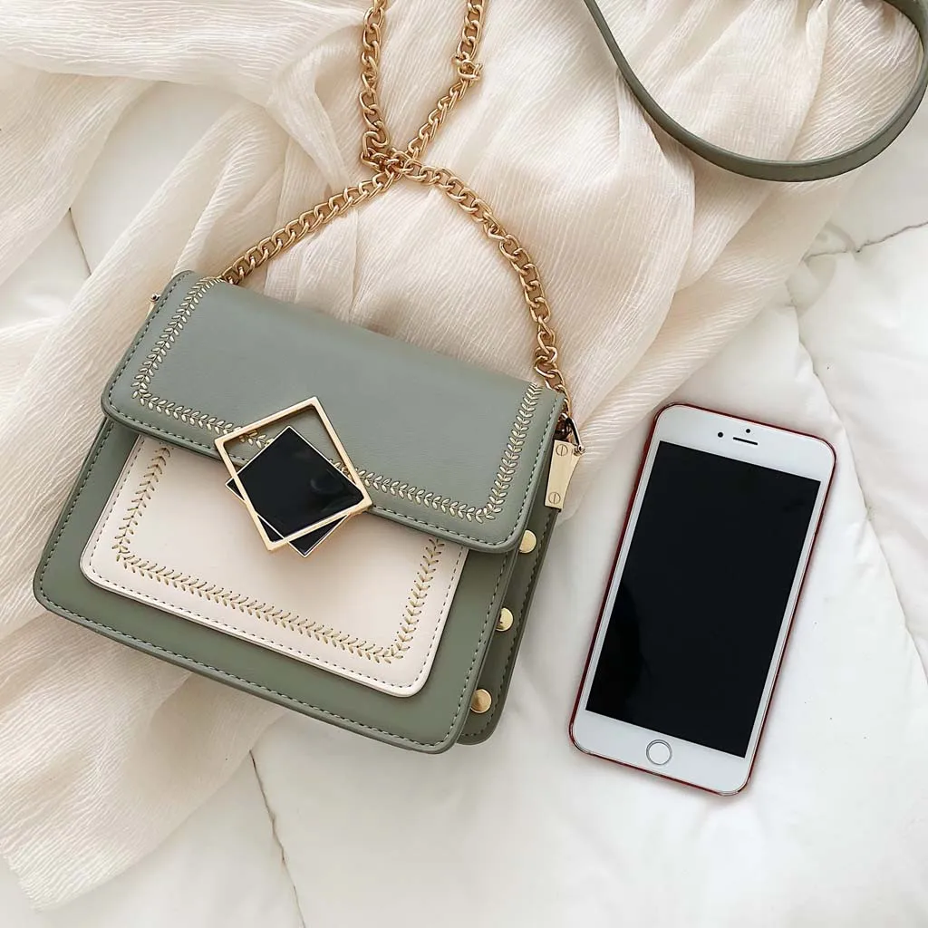 

Chain Pu Leather Crossbody Bags For Women 2019 Small Shoulder Messenger Bag Special Lock Design Female Travel Handbags bolsa