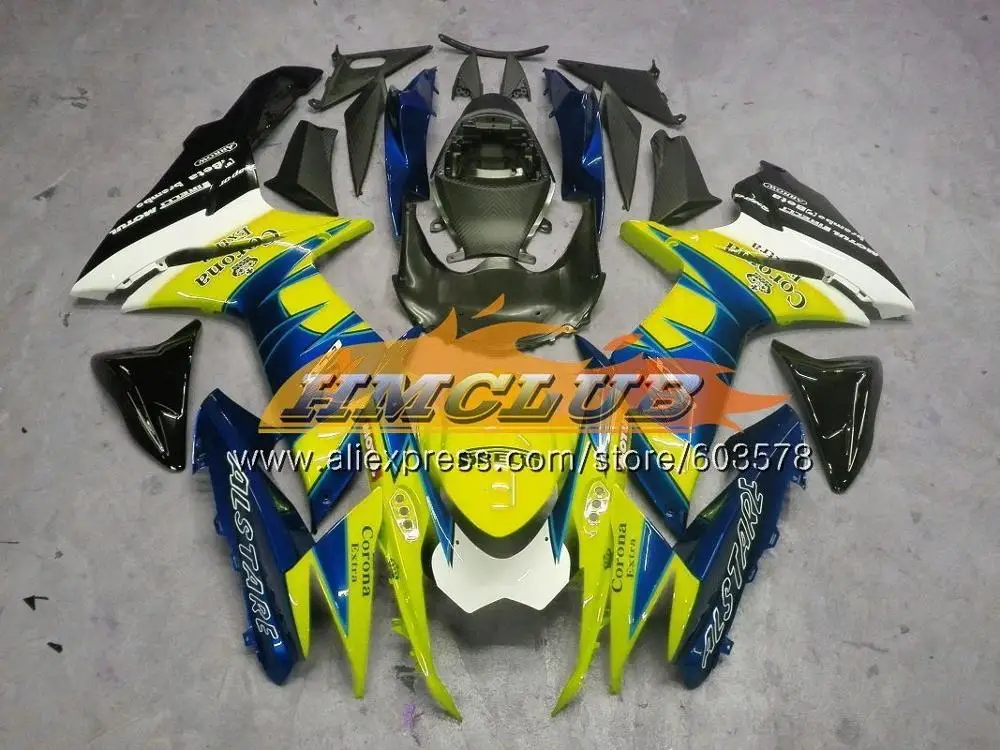 Инъекции для SUZUKI GSXR 750 600 GSXR600, 11, 12, 13, 14, 15, 16 лет 8CL. 86 K11 GSXR750 2011 2012 2013 блеск голубой обтекатель - Цвет: No. 6