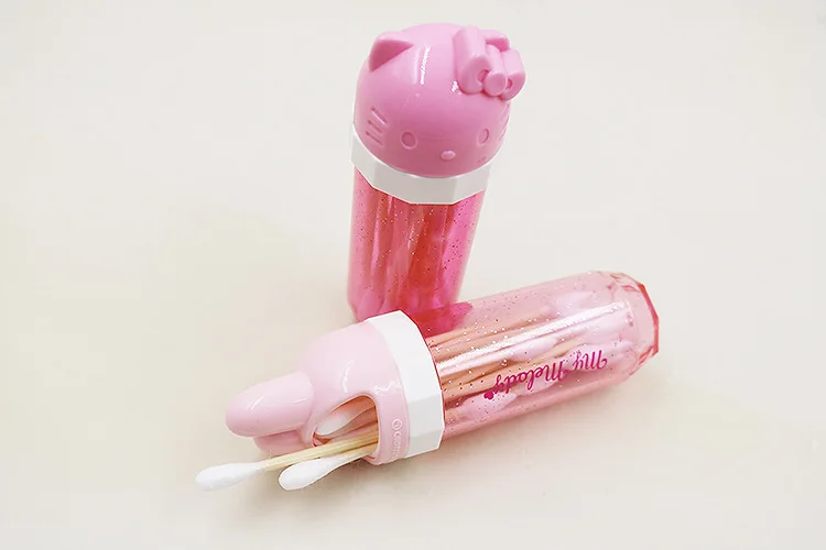 10 шт. kawaii розовый милый Q-tips держатель портативный ватный тампон коробка для хранения девочек лучшие сувениры для вечеринки ко дню рождения рождественские подарки