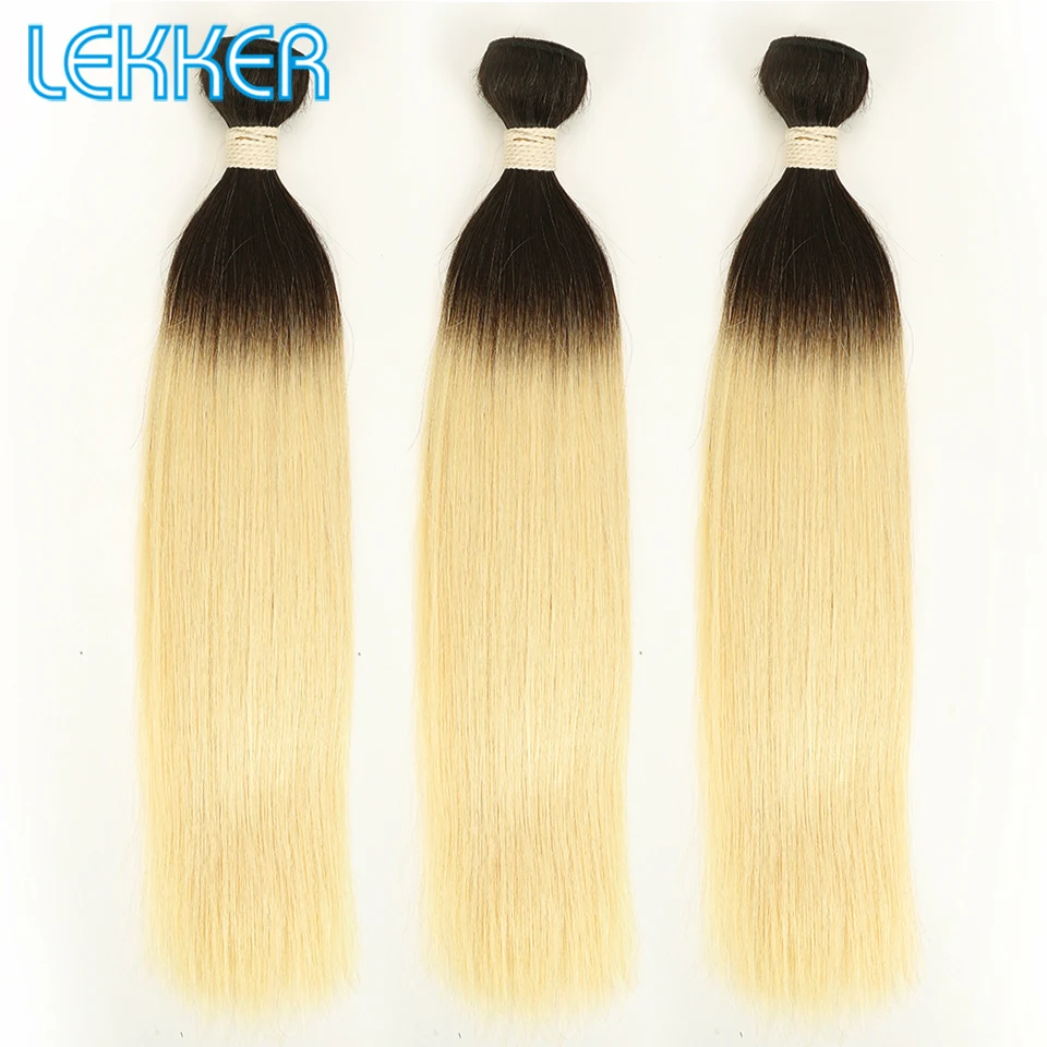 Lekker 1b 613 Blonde Hair Bundles Straight Peruvian Hair Pre