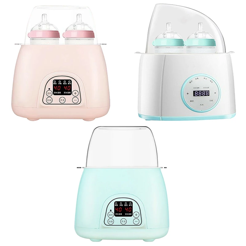 6 in 1 Double Steam Baby Feeding Insulated Bottle Milk Warmer Children with Timer US Plug