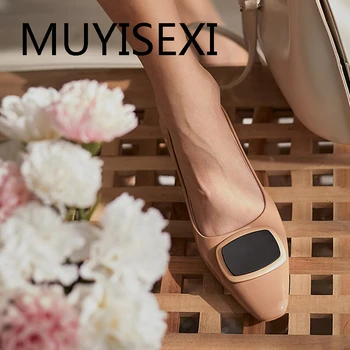 

Office Ladies Work Shoes 2.5cm Low Heel Women Pumps Daily Wear Woman Shoes Spring Beige Black Apricot ANJ28 MUYISEXI