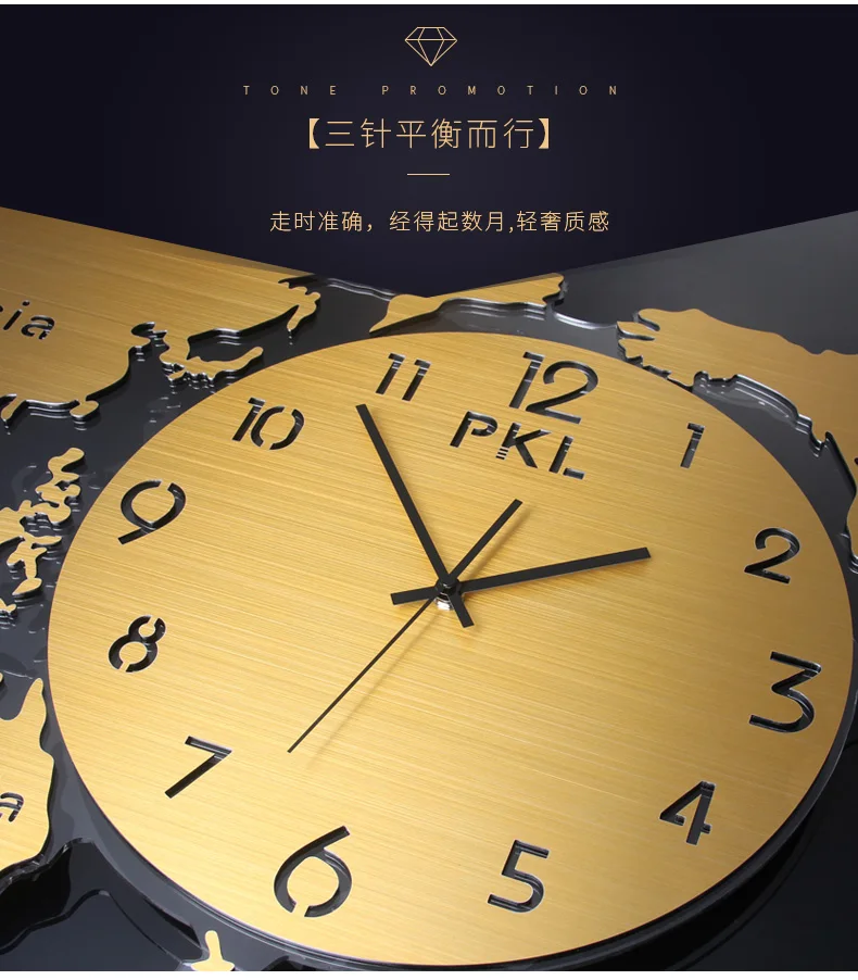 Карта мира большие настенные часы современный дизайн 3D наклейки Подвесные часы настенные часы уникальные цифровые настенные часы домашний декор бесшумные
