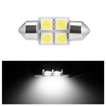 

1X White 31mm 4SMD Festoon LED Interior Dome Map License Light Bulb DE3175 3022