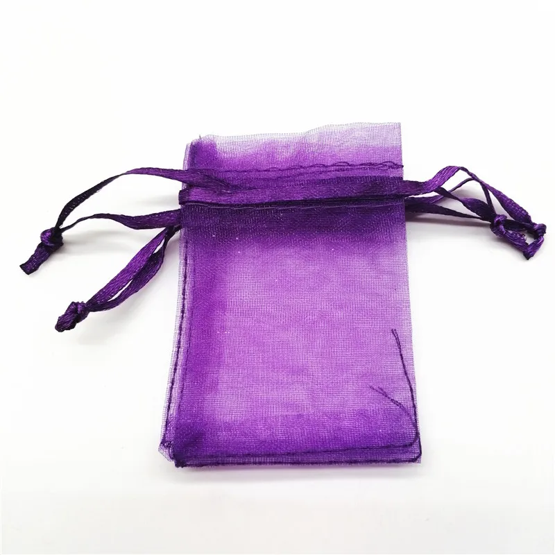 100 stücke 5x7 7x9 9x12 10x15 13x18cm Kleine Geschenk tasche Organza Geschenk Verpackung Hochzeit Party Candy Taschen Beutel Geschenk Beutel Mit Griffen – Detail 9
