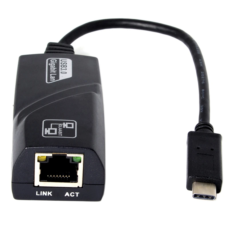 Uc-064 Usb 3,0 5 Гбит/с type-C до 1000 Мбит/с гигабитный Ethernet сетевой адаптер Lan для Rj45 cv6 Ieee 802.3Az