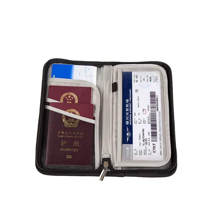 Новая многофункциональная сумка для паспорта Rfid Противоугонная сумка для карт сумка для сертификата длинный дорожный бумажник для паспорта на заказ