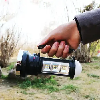 

GloryStar Power Line Charging Solar Powered LED Camping Light Handled Torch Multifunctional Flashlight