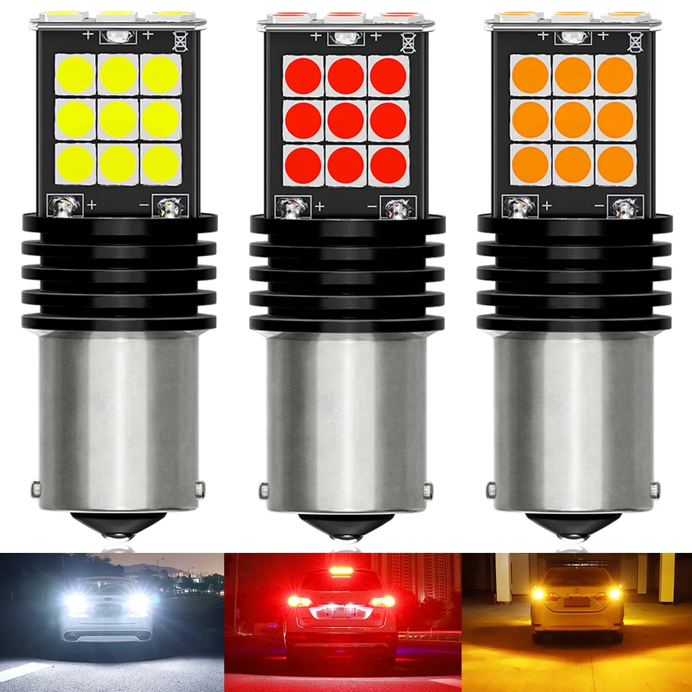 2 шт. белые светодиодные лампы 1156 P21W BA15S 7506 PY21W 1157 для Volkswagen VW MK6 дневные ходовые