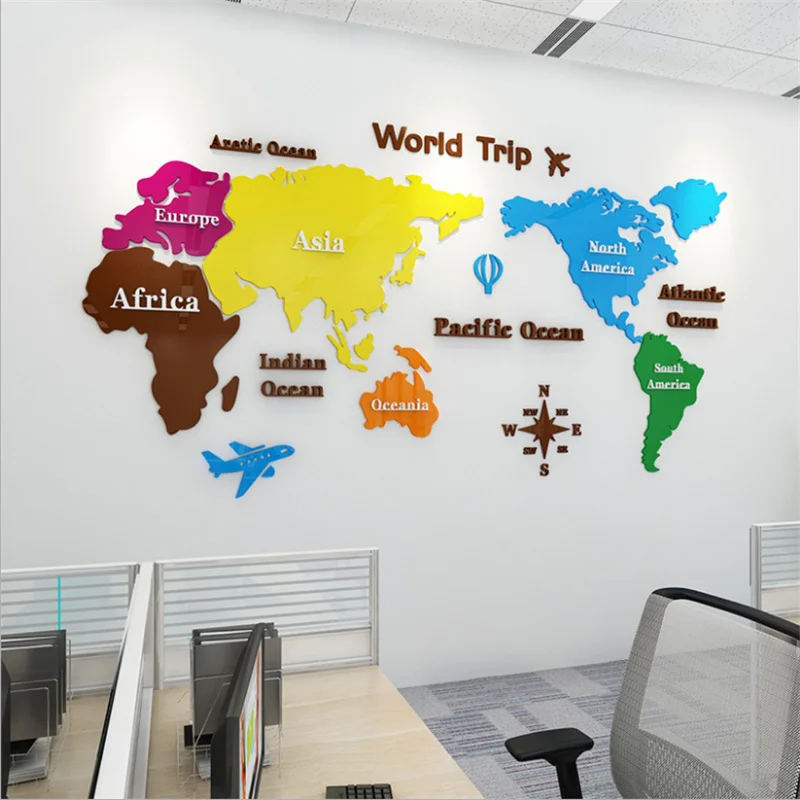 world map wall sticker (5)