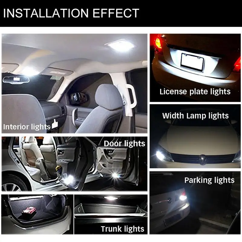 YM E-Bright 50 шт./партия СВЕТОДИОДНЫЙ панельный светильник 5050 36 SMD Автомобильный интерьер чтение купол/багажник/номерной знак лампа T10+ переходник для фестона