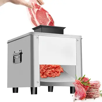

Automatic Electric Meat Slicer Commercial Stainless Steel Shred Slicer Dicing Machine Meat Cutter Block Meat Slicing Machine