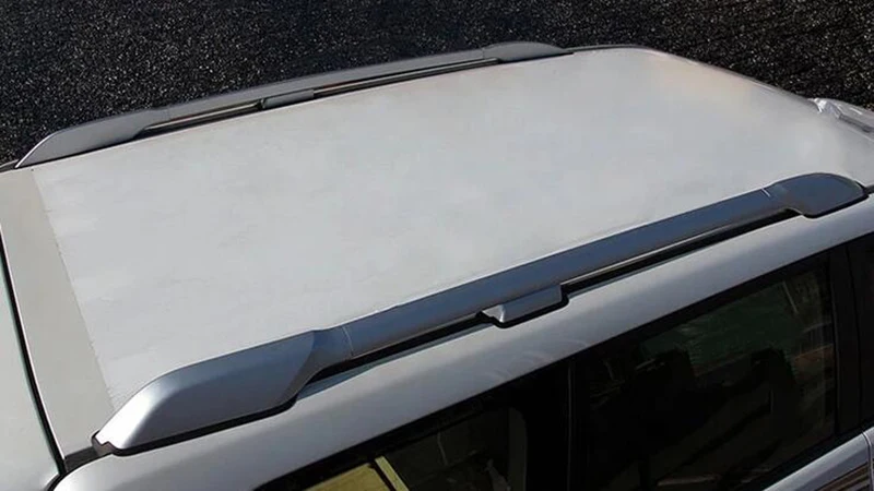 High quality Aluminium alloy screw install side rail bar roof rack for Prado FJ150 2010 2011 12 13 14 15 16 17 - Color: Silver