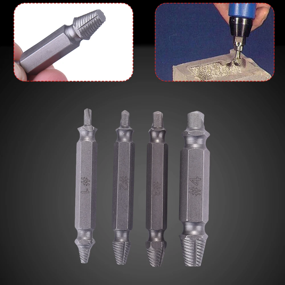 4 шт./компл. отвертка для удаления поврежденных болтов двухсторонний экстрактор