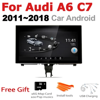 

TBBCTEE For Audi A6 C7 2011~2018 AU MMI RMC 2 din Android gps car play mlutimedia player stereo Navi Navigation Android Auto