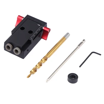 

Pocket Hole Jig Replaceable for Wood Working & Joinery and Step Drill Bit & Accessories Wood Work Tool-LB68