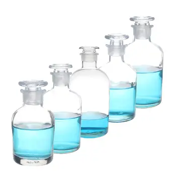 

30/60/125/250/500ml Clear Glass Reagent Bottle Refillable Empty Bottles Jar Storage Container Multi-used Glass Bottles with Lid