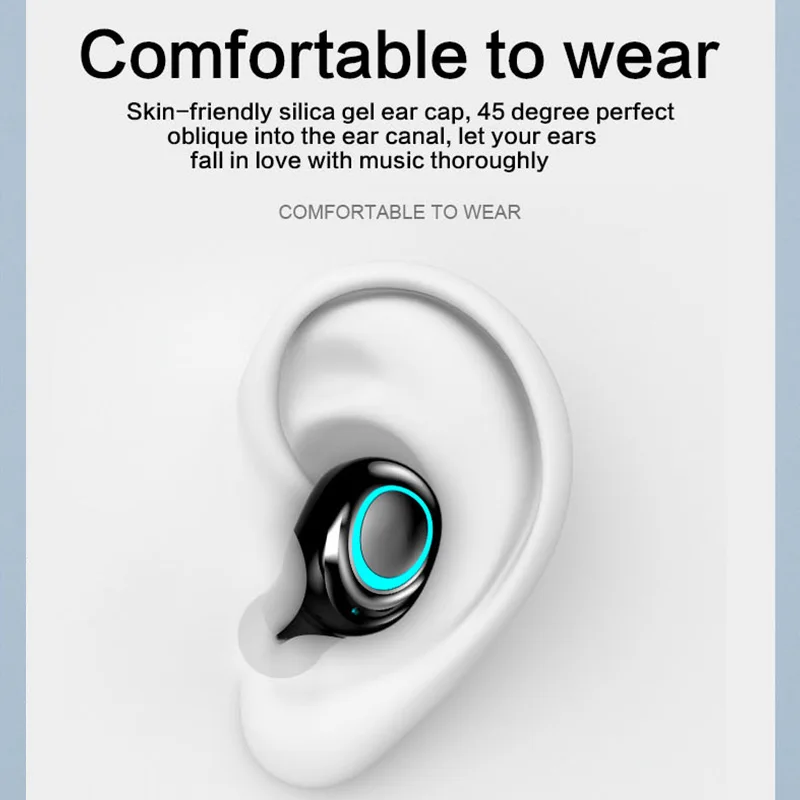 S11 TWS Bluetooth 5 0 Wireless Headset Touch Digital Display Noise Reduction Stereo Headset Headset Compartment Phone Holder