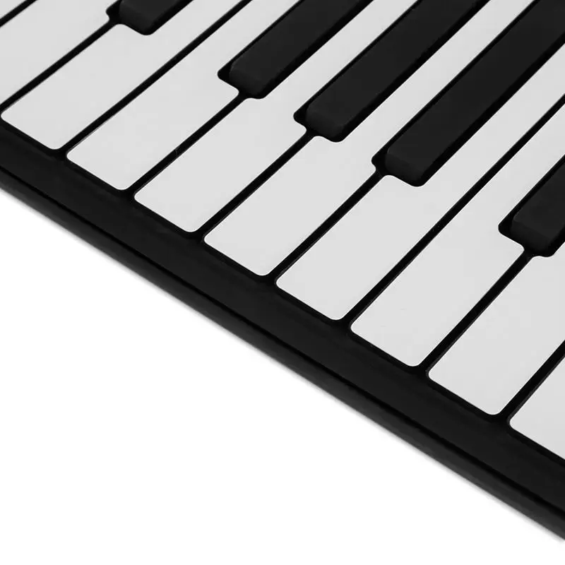 Portable Silicone+plastic 88 Keys Hand Roll Up Electronic Piano Keyboard With MIDI Learning Learning Toy Music Toy Musical Instr