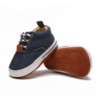 

0-18M Baby Boys Breathable Anti-Slip Canvas Shoes Sneakers Toddler Soft Soled First Walkers