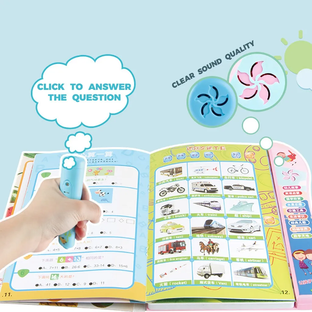 Обучающие игрушки для детей 3 лет Детские игрушки Обучающие монтесори Детские умные Обучающие речевые английские электронные книги