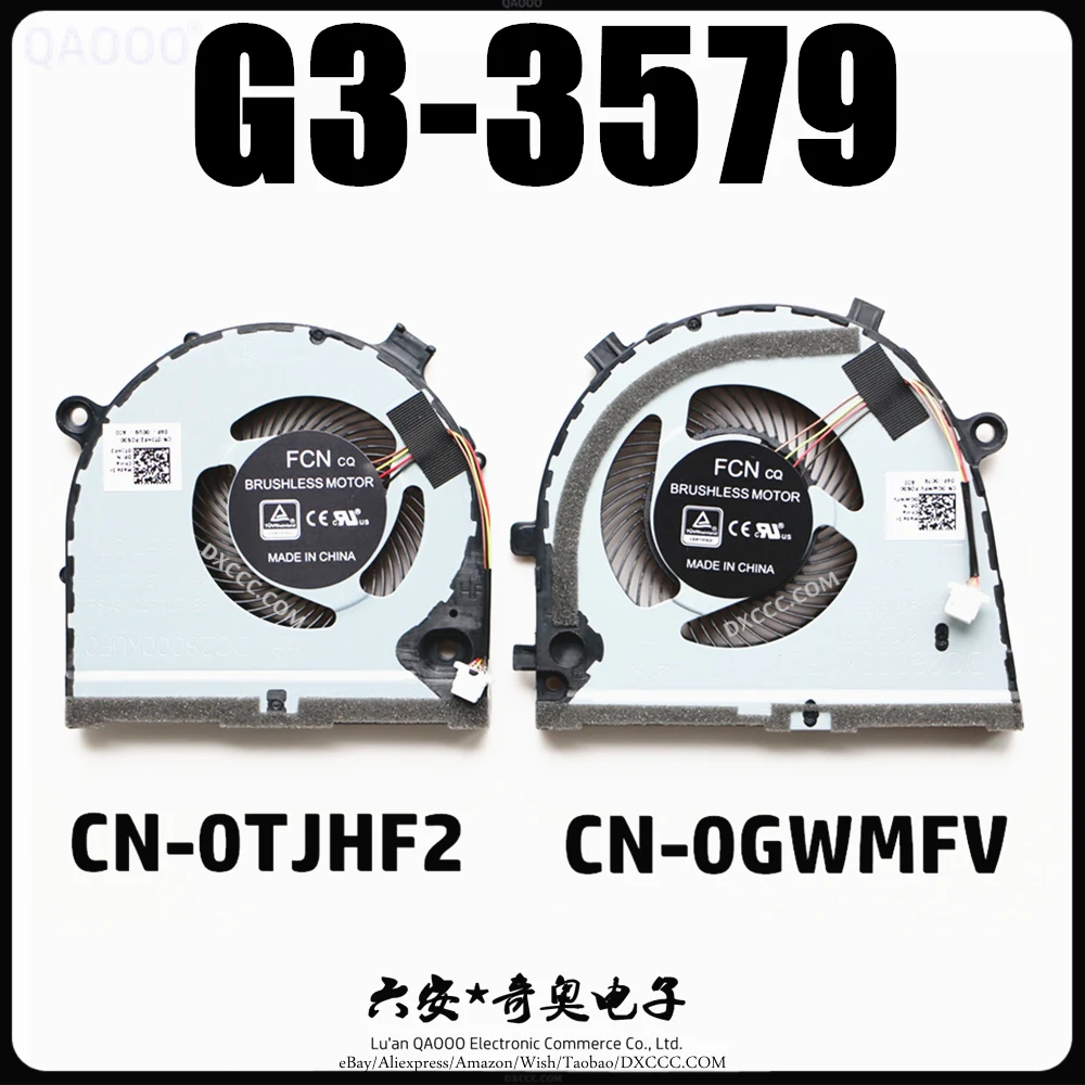 QAOOO ноутбук Процессор вентилятор охлаждения для ноутбука DELL G3-3579 G3-3779 и