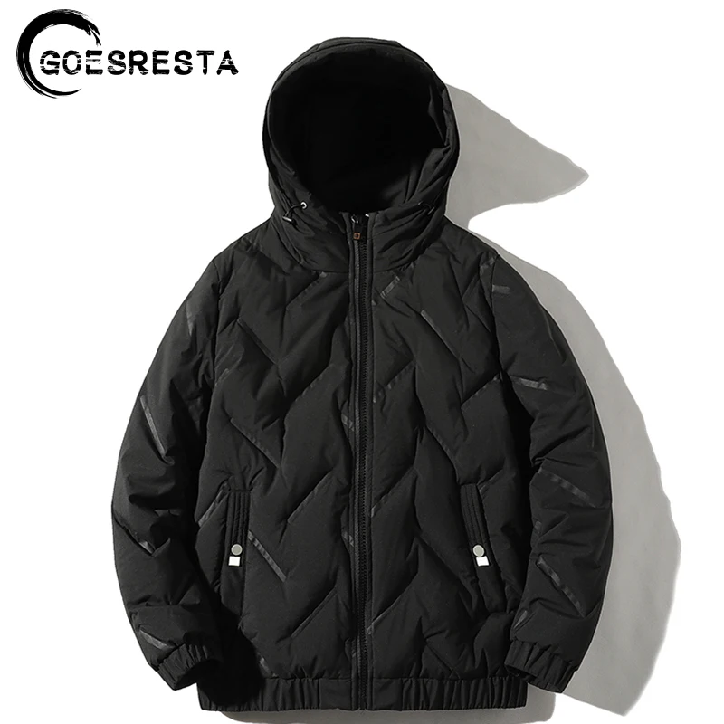 

2020 Brand Winter Men Down Jacket 80%White Duck Down Hooded Jackets Warm Coat Parka Fashion Casual Harajuku Thicken Jacket Men