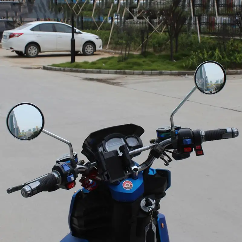 Для Suzuki DR250 DJEBEL dr 250 Yamaha XMAX125 XMAX250 мотоциклетное зеркало заднего вида, круглое зеркало, мотоциклетные длинные аксессуары
