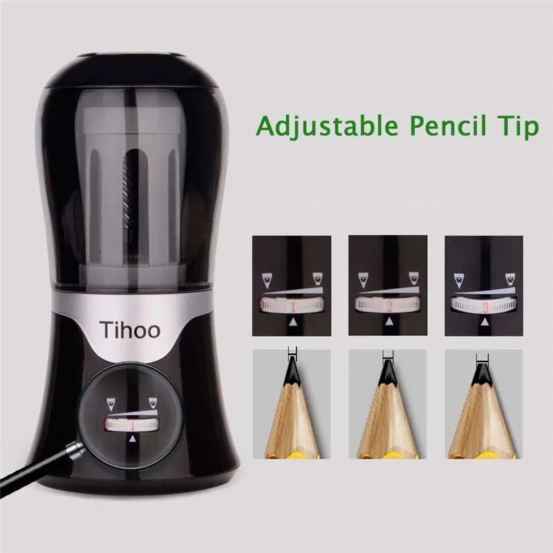  High Quality Adjustable Sharpness of Pencil Tip Automatic Mechanical Electric Pencil Sharpener 8017