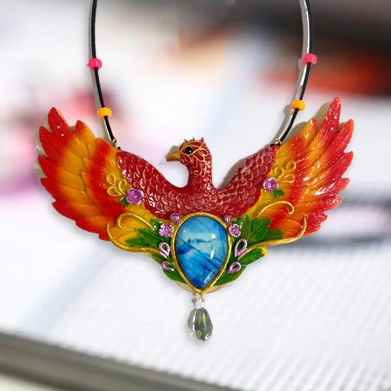 5 Color Creative Fashion New Animal Phoenix Resin Pendant for Home Wall Decoration Crafts Ornaments