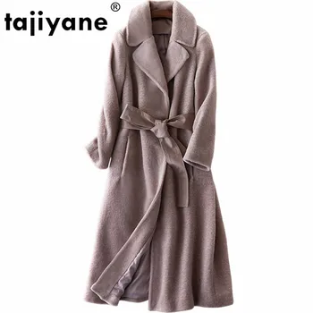 

Real Fur Coat Autumn Winter Coat Women Clothes 2019 Sheep Shearling Fur Wool Jacket Korean Slim Long Coat Casaco Feminino ZT694