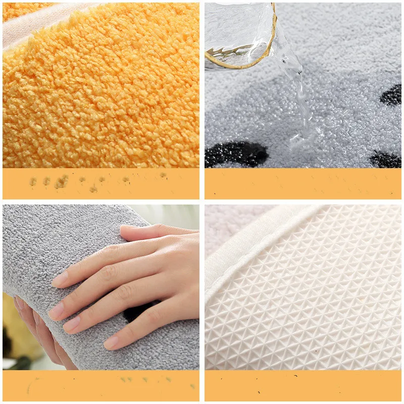 Lovely Pet Kitchen Mat Bath Carpet Floor Mat Home Entrance Doormat Absorbent Bedroom Living Room Rug Slip-resistant