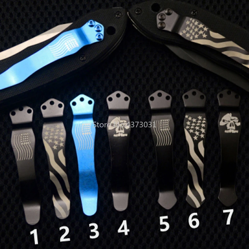 Tc4 титановый сплав Koi дизайн задний карманный нож зажим для Zt для бабочки 551 ZT0620 0630 EM нож - Цвет: 7
