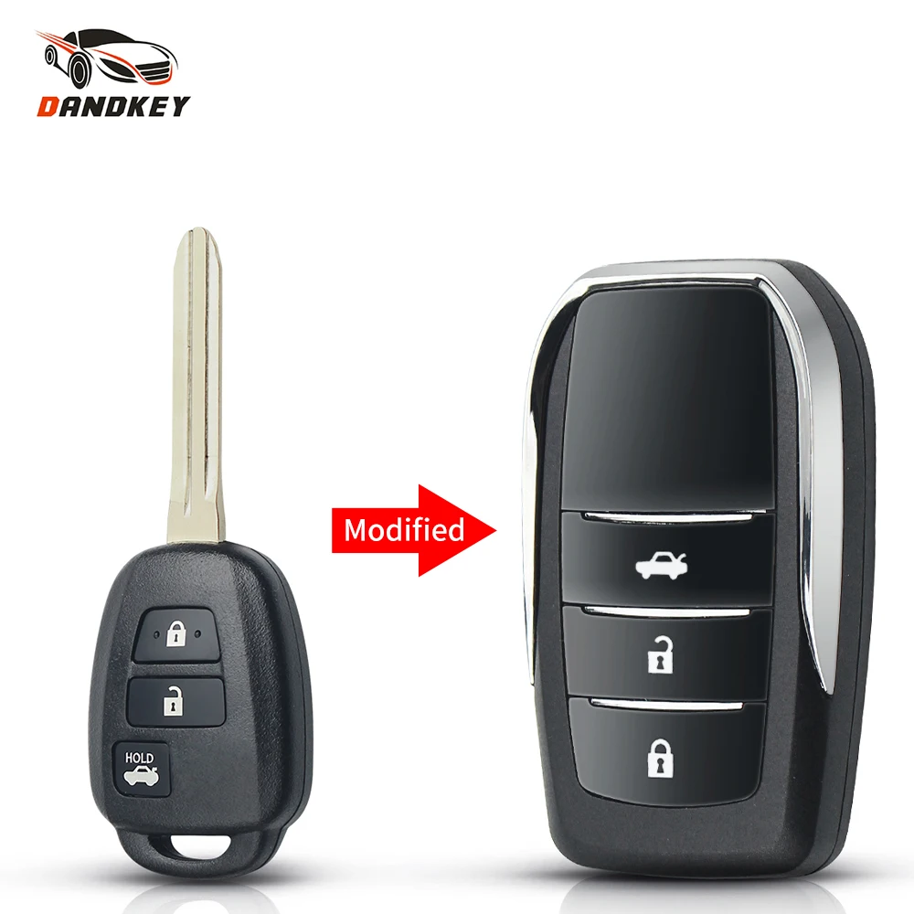 Dandkey 2/3/4 Кнопка дистанционный ключ заготовка для Toyota Prius RAV4 Camry пульт