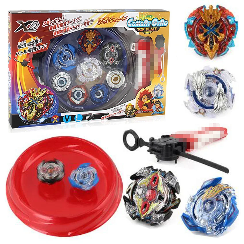 

4pcs/set Beyblade Burst B-48 B-66 B-34 B-59 Starter Zeno Excalibur .M.I (Xeno Xcalibur .M.I) with launcher kids toys