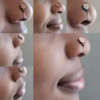 New color special-shaped nose ring Pure handmade copper plated real gold nose ring Geometric false nose ring Nose nail