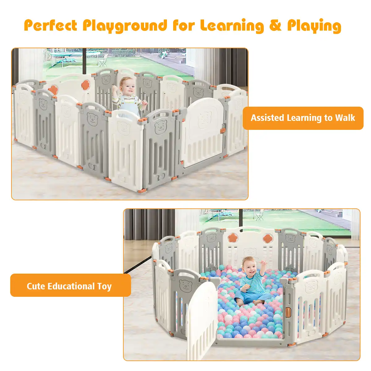 16 panel baby playpen