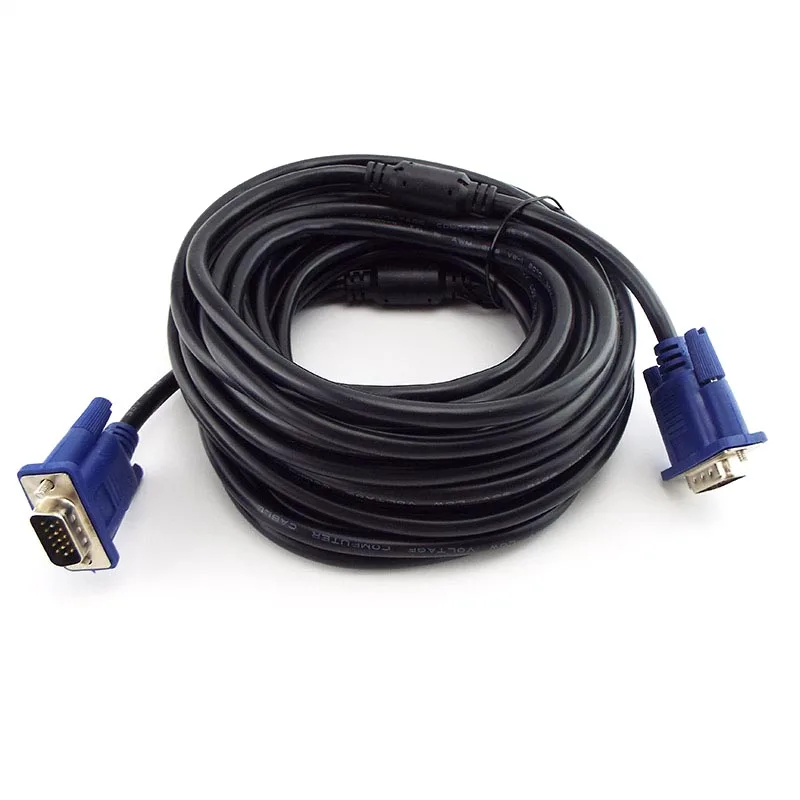 Vga Cable 1.5M 3M 5M 10M VGA Extension Cable HD 15 Pin Male to Male VGA Wire Cord Metal Line for Laptop PC Projector Computer Monitor L19