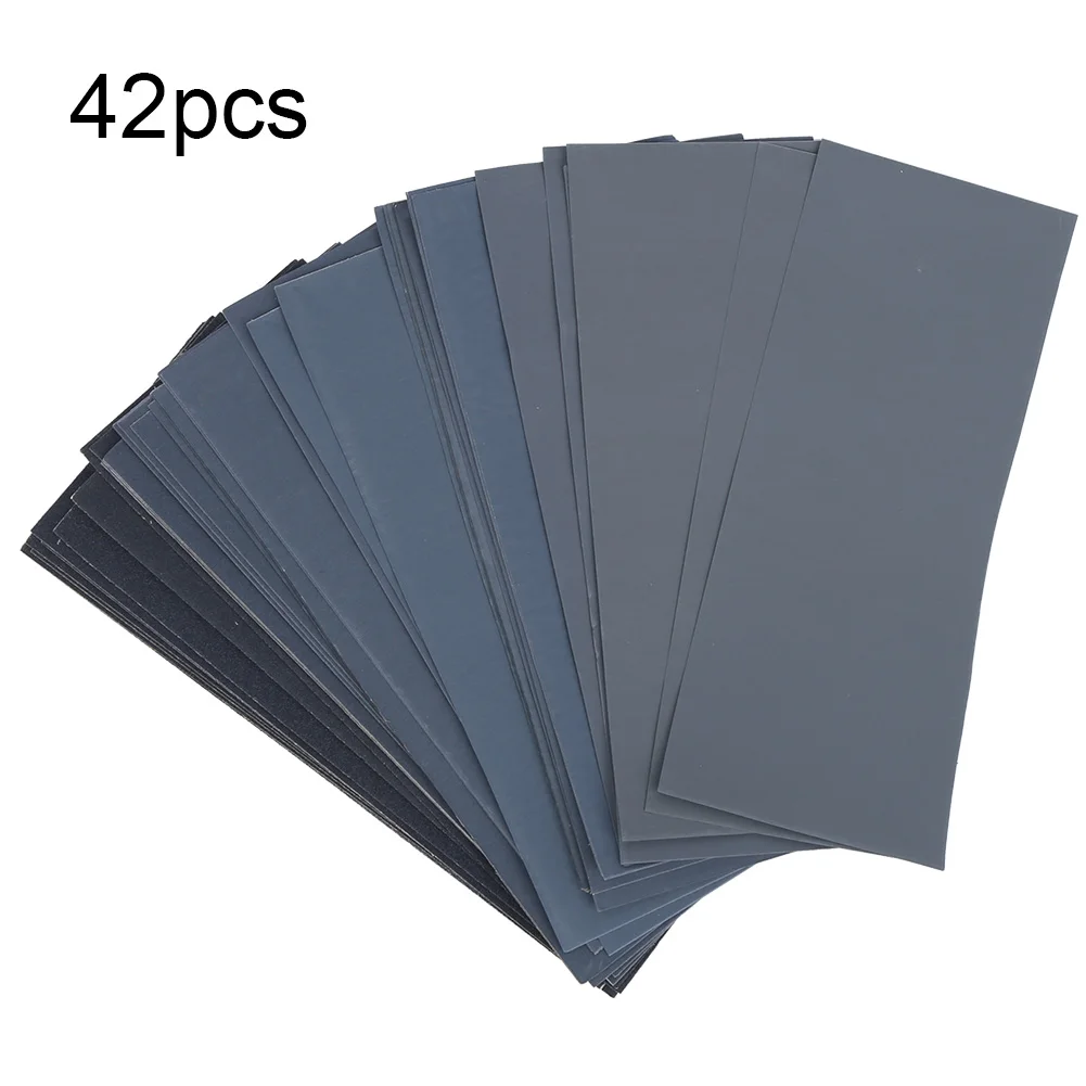 

42Pcs Abrasive Paper Set 120# 3000# Sandpaper Set Sanding Sheets Paper Burnshing Tool