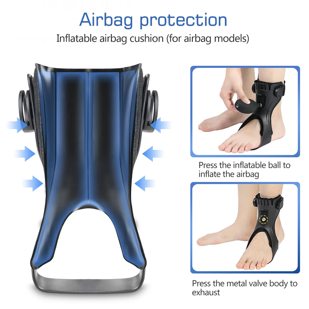 Drop Foot Brace Orthosis AFO AFOs Ankle Support With Comfortable Inflatable Airbag for Hemiplegia Stroke Shoes Walking 4