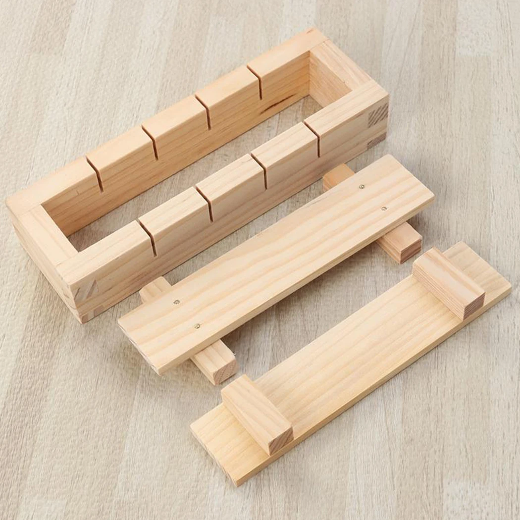 Набор для приготовления суши, креативный деревянный прямоугольный пресс-форма для суши, форма для суши, кухонные инструменты, креативные DIY аксессуары для суши