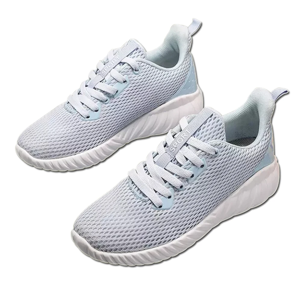 

summer leisure women breathable shoes air mesh lace up lightweight outdoor jogging shoes women